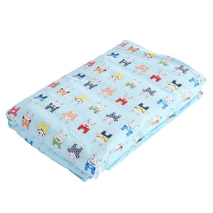 DreamZ Kids Warm Weighted Blanket Lap Pad Cartoon Print Cover Study At Home Blue - KRE Group