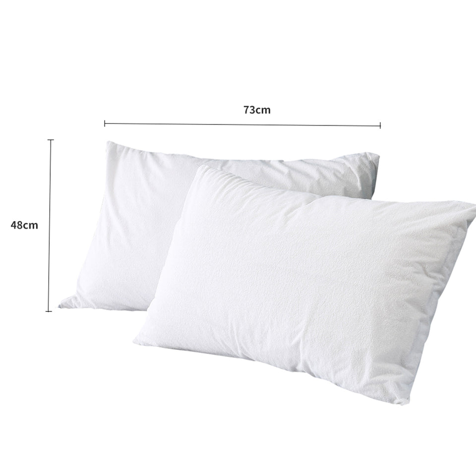 DreamZ Pillow Protector Pillowcase Cases Cover Bamboo Fabric Soft Waterproof x2 - KRE Group