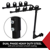 4 Bicycle Carrier Bike Car Rear Rack 2" TowBar Steel Hitch Mount Foldable - KRE Group