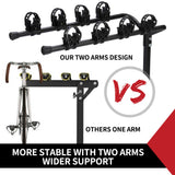 4 Bicycle Carrier Bike Car Rear Rack 2" TowBar Steel Hitch Mount Foldable - KRE Group
