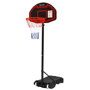 Everfit 2.1M Adjustable Portable Basketball Stand Hoop System Rim Black - KRE Group