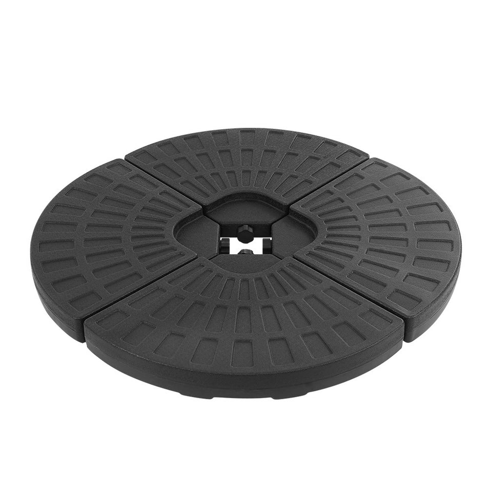 Instahut Outdoor Umbrella Stand 4 x Base Pod Plate Sand/Water Patio Cantilever Fanshaped - KRE Group
