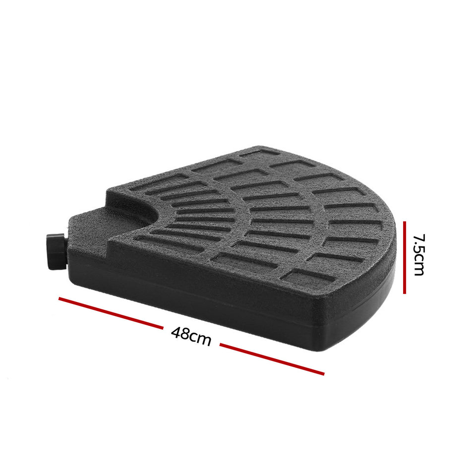 Instahut Outdoor Umbrella Stand 4 x Base Pod Plate Sand/Water Patio Cantilever Fanshaped - KRE Group