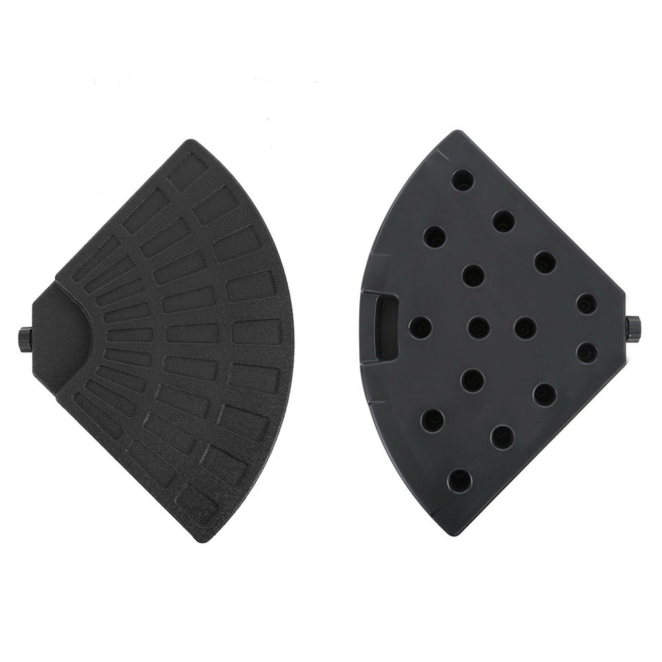 Instahut Outdoor Umbrella Stand 4 x Base Pod Plate Sand/Water Patio Cantilever Fanshaped - KRE Group