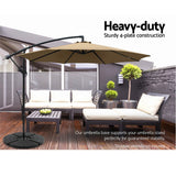 Instahut Outdoor Umbrella Stand 4 x Base Pod Plate Sand/Water Patio Cantilever Fanshaped - KRE Group