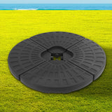 Instahut Outdoor Umbrella Stand 4 x Base Pod Plate Sand/Water Patio Cantilever Fanshaped - KRE Group