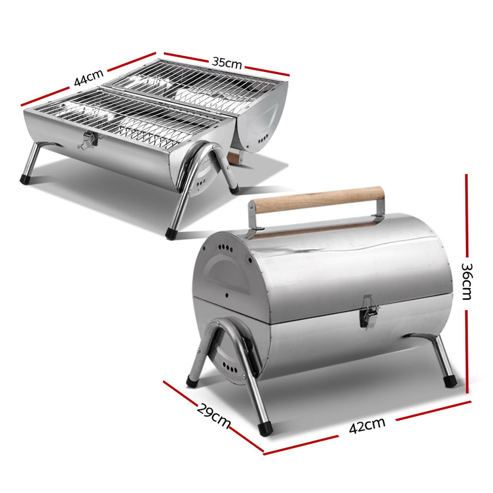 Grillz Portable BBQ Drill Outdoor Camping Charcoal Barbeque Smoker Foldable - KRE Group