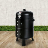 Grillz 3-in-1 Charcoal BBQ Smoker - Black - KRE Group