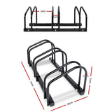 Portable Bike 3 Parking Rack Bicycle Instant Storage Stand - Black - KRE Group