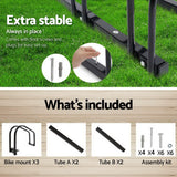 Portable Bike 3 Parking Rack Bicycle Instant Storage Stand - Black - KRE Group