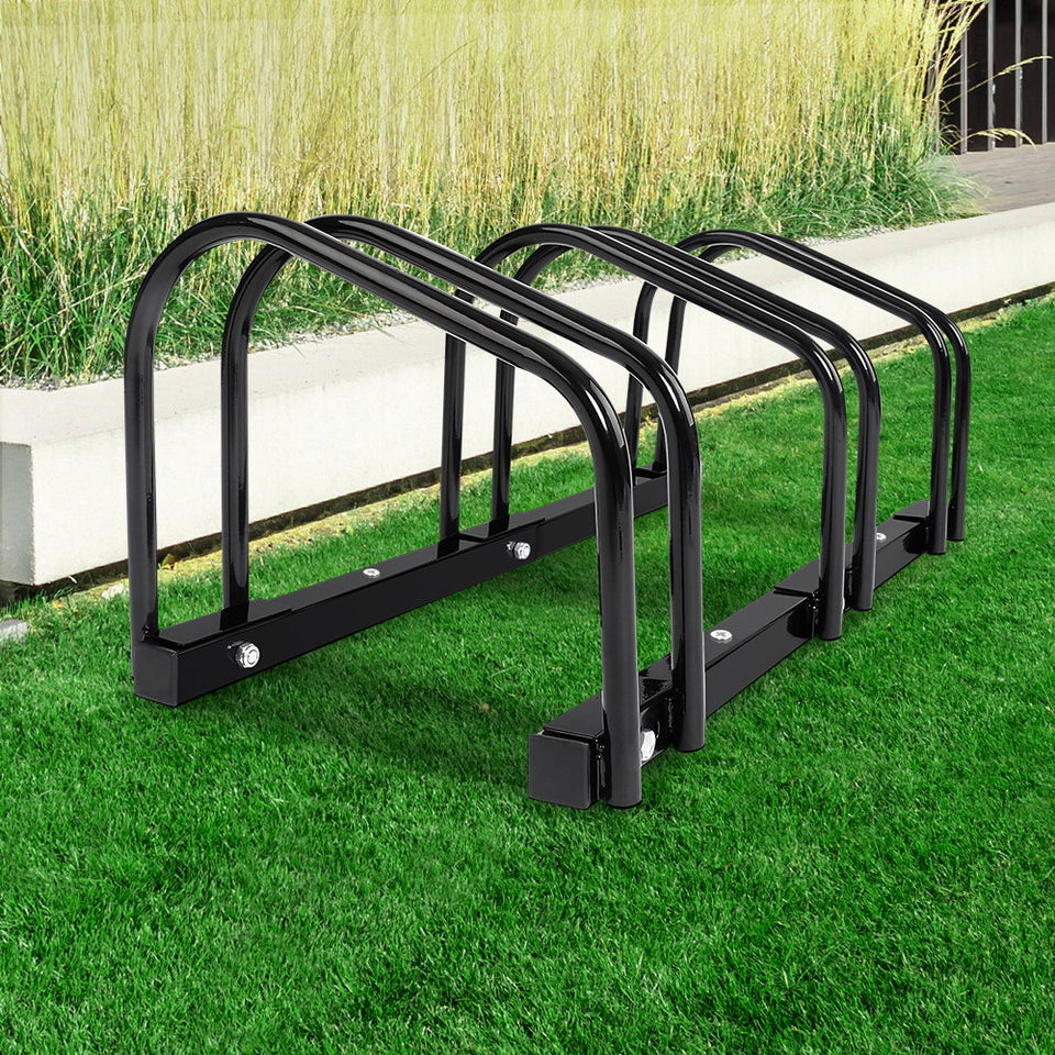 Portable Bike 3 Parking Rack Bicycle Instant Storage Stand - Black - KRE Group