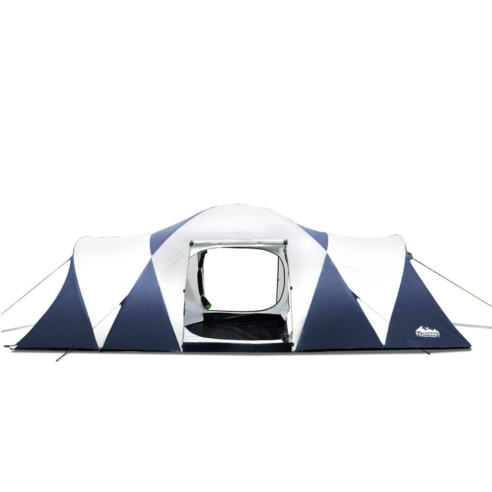 Weisshorn Family Camping Tent 12 Person Hiking Beach Tents Canvas (3 Rooms) - KRE Group