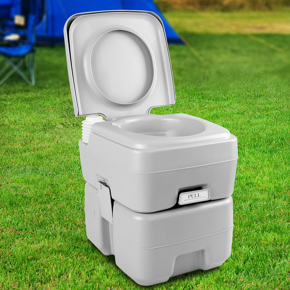 Weisshorn 20L Portable Outdoor Camping Toilet - Grey - KRE Group