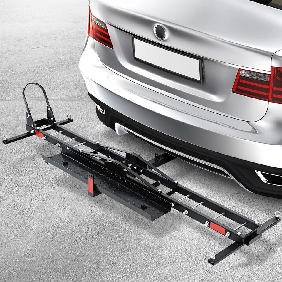 Giantz Motorcycle Carrier 2 Arms Rack Ramp Motorbike Dirt Bike 2"Hitch