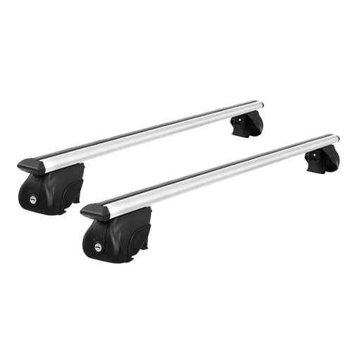 Universal Car Roof Rack 1240mm Upgraded Holder Cross Bars  Aluminium Silver Adjustable Car 90kgs load Carrier