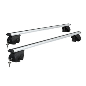 Universal Car Roof Rack 1390mm Upgraded Holder Cross Bars  Aluminium Silver Adjustable Car 90kgs load Carrier