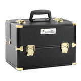 Embellir Portable Cosmetic Beauty Makeup Case - Black & Gold - KRE Group