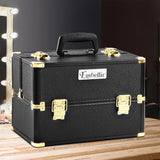 Embellir Portable Cosmetic Beauty Makeup Case - Black & Gold - KRE Group