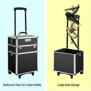 Embellir 7 in 1 Portable Cosmetic Beauty Makeup Trolley - Black - KRE Group