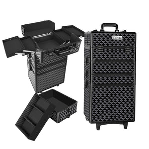 Embellir 7 in 1 Portable Cosmetic Beauty Makeup Trolley - Diamond Black - KRE Group