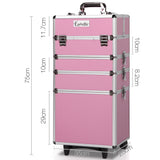 Embellir 7 in 1 Portable Cosmetic Beauty Makeup Trolley - Pink - KRE Group