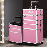 Embellir 7 in 1 Portable Cosmetic Beauty Makeup Trolley - Pink - KRE Group