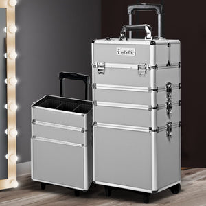 Embellir 7 in 1 Portable Cosmetic Beauty Makeup Trolley - Silver - KRE Group