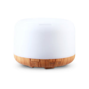 DEVANTI Aroma Diffuser Aromatherapy LED Night Light Air Humidifier Purifier Light Wood Grain 500ml - KRE Group