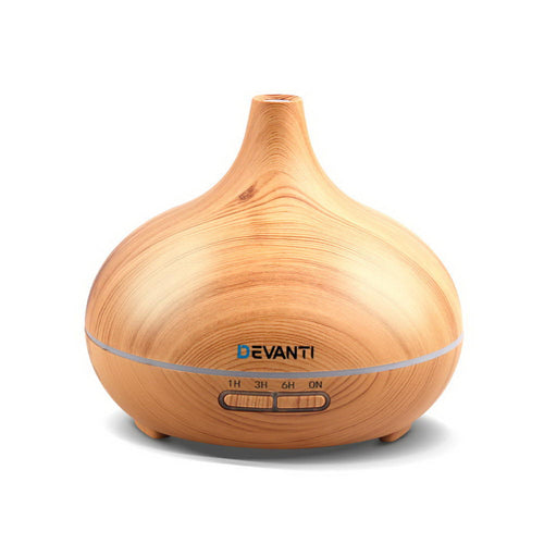 Devanti 300ml 4 in 1 Aroma Diffuser - Light Wood - KRE Group