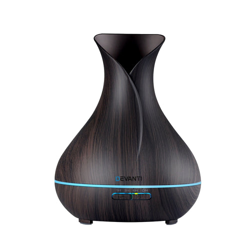 Devanti 400ml 4 in 1 Aroma Diffuser with remote control- Dark Wood - KRE Group