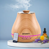 DEVANTi Aroma Diffuser Air Humidifier Light Wood Grain 400ml - KRE Group