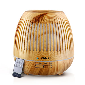 Devanti Aromatherapy Diffuser Aroma Essential Oils Air Humidifier LED Light 400ml - KRE Group