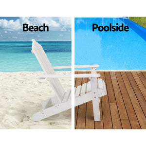 Gardeon Outdoor Sun Lounge Beach Chairs Table Setting Wooden Adirondack Patio Chair Lounges - KRE Group