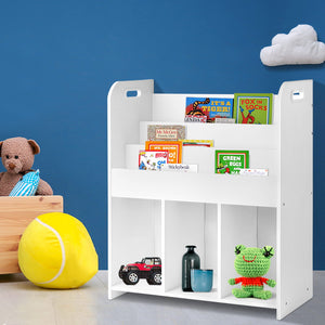 Keezi Kids Bookcase Childrens Bookshelf Display Cabinet Toys Storage Organizer - KRE Group