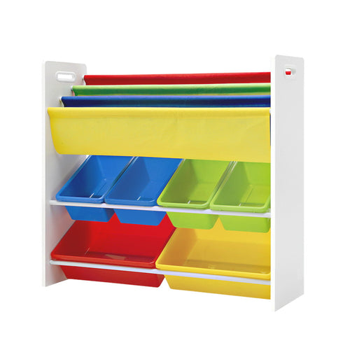 Keezi Kids Bookcase Childrens Bookshelf Toy Storage Organizer 3Tier Display Rack - KRE Group