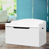 Keezi Kids Toy Box Storage Cabinet Chest Blanket Children Clothes Organiser White - KRE Group