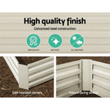 Green Fingers Set of 2 120 x 90cm Raised Garden Bed - Cream - KRE Group