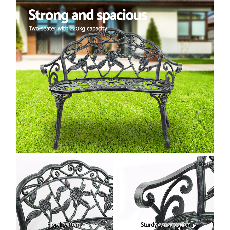 Gardeon Victorian Garden Bench - Green - KRE Group