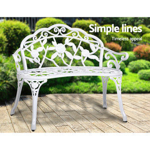 Gardeon Victorian Garden Bench – White - KRE Group