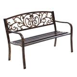 Gardeon Cast Iron Garden Bench - Bronze - KRE Group