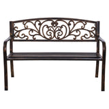 Gardeon Cast Iron Garden Bench - Bronze - KRE Group