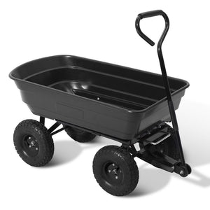 Gardeon 75L Garden Dump Cart - Black - KRE Group