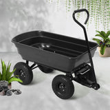 Gardeon 75L Garden Dump Cart - Black - KRE Group