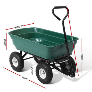 Gardeon 75L Garden Dump Cart - Green - KRE Group