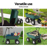 Gardeon 75L Garden Dump Cart - Green - KRE Group