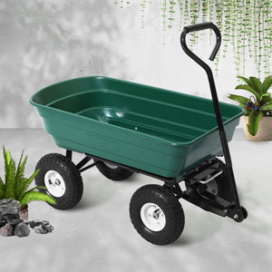 Gardeon 75L Garden Dump Cart - Green - KRE Group