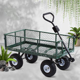 Gardeon Mesh Garden Steel Cart - Green - KRE Group