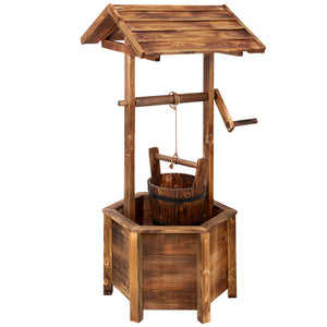 Gardeon Wooden Wishing Well - KRE Group