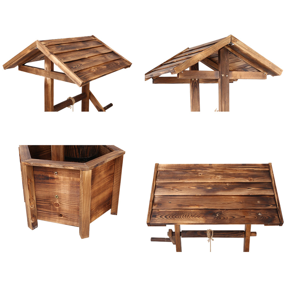 Gardeon Wooden Wishing Well - KRE Group