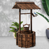 Gardeon Outdoor Garden Ornaments Wishing Well Planter Bucket Wooden Decor XL - KRE Group